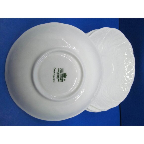 Coalport Country Ware 5 1/2"Embossed Leaf Saucers  Set Of 6  Read Description - Picture 7 of 12